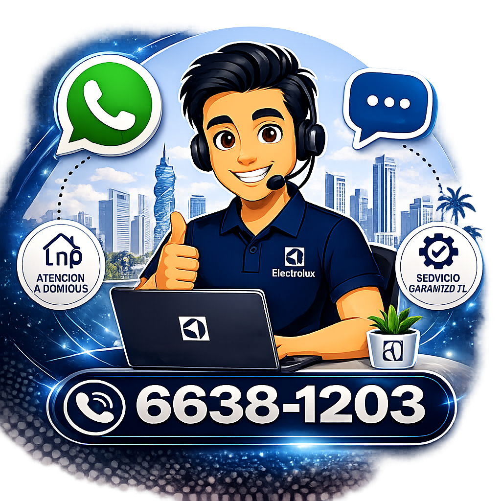 Técnico de servicio Electrolux Panamá reparando nevera a domicilio